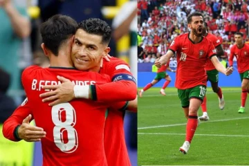 தடுமாறி விழுந்த ரொனால்டோ..கோல் அடித்த சில்வா..போர்த்துக்கல் அபார வெற்றி