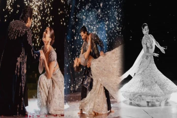 மண்டியிட்ட ரஷ்மிகா... வெட்கப்பட்ட விஜய்தேவர் கொண்டா- வெளியான சங்கீத் போட்டோஸ்