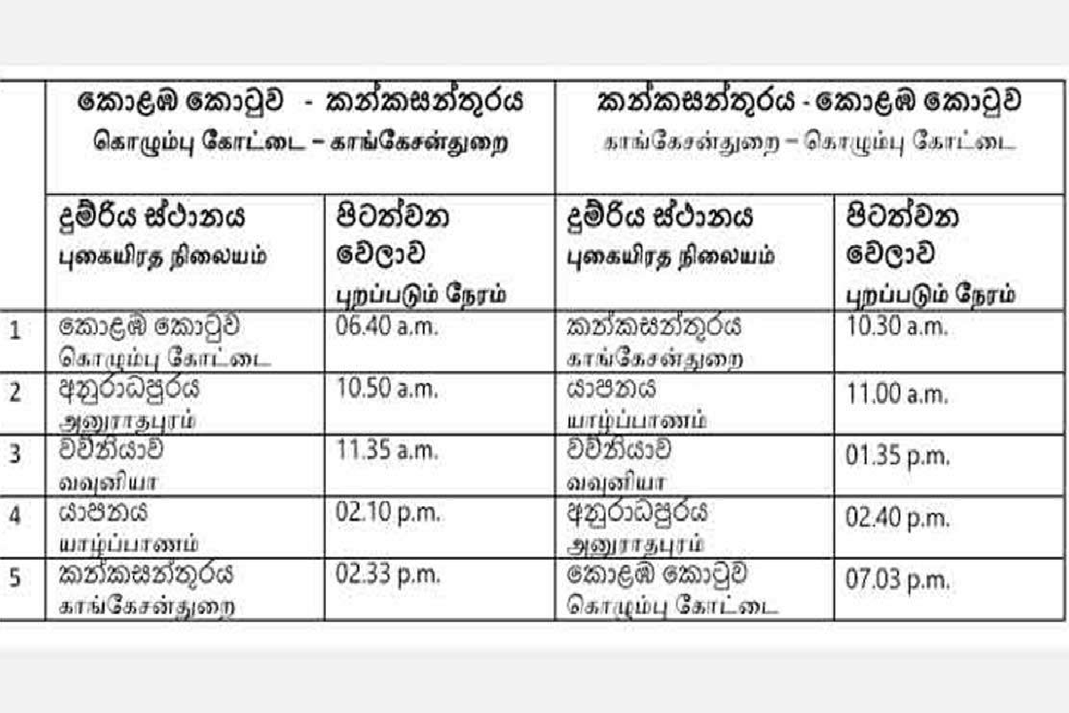 யாழ்தேவி புகையிரத சேவை தொடர்பில் வெளியான தகவல் | Yal Devi Train Service News Update Info