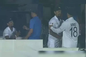 இலங்கை வீரரை நேரில் சென்று வாழ்த்திய கோலி, டிராவிட்: ரசிகர்கள் மத்தியில் குவியும் பாராட்டு!