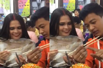 புதுமண தம்பதிகளின் காதல் கலாட்டா! வைரலாகும் வீடியோ காட்சிகள்