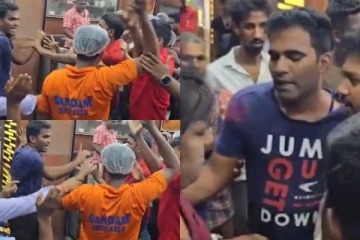 பரபரப்பு வீடியோ - சாப்பிட வந்தவர்களை கட்டையால் தாக்கிய வடமாநிலத்தவர்!!