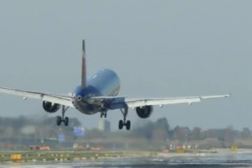 நடு வானில் பறந்த போது கழன்று விழுந்த விமான டயர்