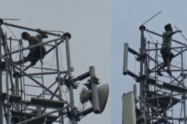 மனைவியை சேர்த்துவைக்கக்கோரி கணவர் செய்த ரகளை - பொதுமக்கள் அதிர்ச்சி - தமிழ்நாடு