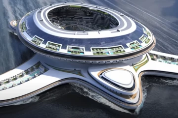 ஆமை வடிவிலான மிதக்கும் நகரம்