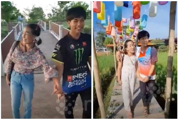 56 வயது பெண்னை கரம்பிடிக்கும் 19 வயது இளைஞன் - காதலுக்கு கண் இல்லதாங்க.. | 19Year Old Engaged 56 Year Grandmother Thailand