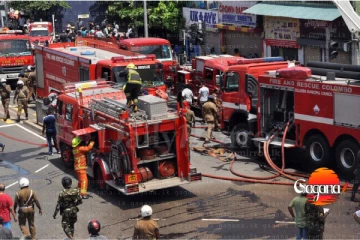 හදිසියේම කර්මාන්තශාලාවක දරුණු ගින්නක්