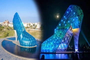 தாய்வானில் இருக்கும் காலணி வடிவ கண்ணாடி தேவாலயம்...! எதற்காக கட்டப்பட்டது தெரியுமா?