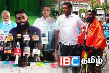 பிரான்சிலிருந்து துவிச்சக்கரவண்டியில் யாழ் வந்த சூரான்!