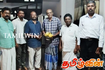 மாம்பழத்துடன் மாவையை சந்தித்த ஜனநாயக தமிழரசு கூட்டமைப்பு