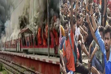 கலவரமாகும் அக்னிபத்  , தீக்கிரையாக்கப்படும் ரயில்கள் : நாடு முழுவதும்  ரயில் சேவைகள் பாதிப்பு