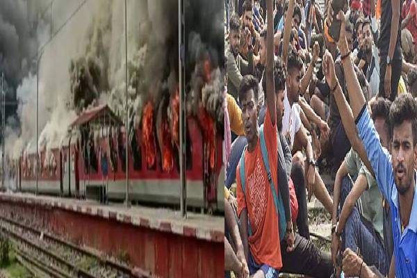 கலவரமாகும் அக்னிபத்  , தீக்கிரையாக்கப்படும் ரயில்கள் : நாடு முழுவதும்  ரயில் சேவைகள் பாதிப்பு - தமிழ்நாடு