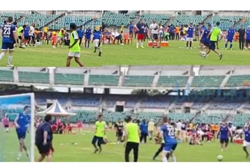 செஸ் ஒலிம்பியாட் வீரர்களுக்கு கால்பந்து போட்டி - அமைச்சர் மெய்யநாதன் தொடங்கி வைத்தார்