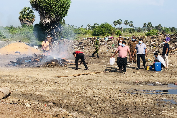 யாழில் தீக்கிரையாக்கப்பட்ட 600 கிலோ கிராம் ஆபத்தாக பொருள் | 600Kg Hazardous Material Seized In Jaffna