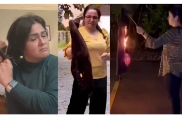 இளம்பெண் மரணம்.. ஹிஜாப்பை எரித்தும், முடியை வெட்டியும் போராட்டத்தில் பெண்கள்!