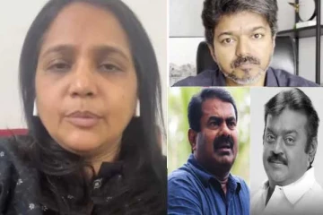 குடிகார விஜயகாந்த்...கோமாளி சீமான்னு சொல்லி க்லோஸ் பண்ணீங்க..இப்ப விஜய்யா!! நடிகை காட்டம்..