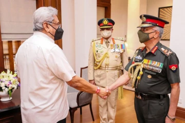 அரசதலைவர் கோட்டாபயவுடன்  இந்திய இராணுவத் தளபதி முக்கிய பேச்சு