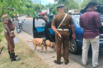 கந்தளாயில் மோப்ப நாய்கள் உதவியுடன் திடீர் வாகன சோதனை..!