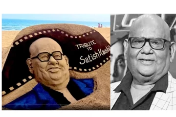 மறைந்த நடிகர் சதீஷ் கவுசிக்கிற்கு கடற்கரையில் மணற் சிற்பம் கலைஞர்... - வைரல் வீடியோ...!