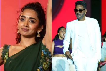 ஆர்வ கோளாறில் நடிகை சான்வே மேகனா செய்த செயல்!! கலாய்த்த பிரபு தேவா...