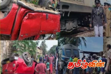 அதிகாலை இடம்பெற்ற கோர விபத்து! தொடருந்தில் மோதி இருவர் பலி: மற்றொருவர் ஆபத்தான நிலையில...!