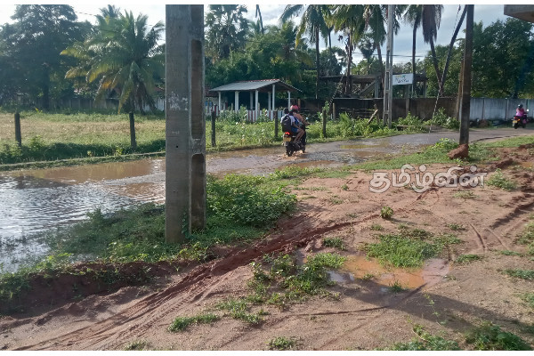 தண்ணீரூற்று சைவப் பாடசாலை வீதியில் போக்குவரத்துக்கு இடையூறு (Photos) | Thannirootru Saiva School