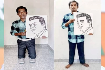 #HBD Kamal Haasan: வெறும் 5 நிமிடத்தில் வரைந்து அசத்திய ஓவியர் - குவியும் பாராட்டு!
