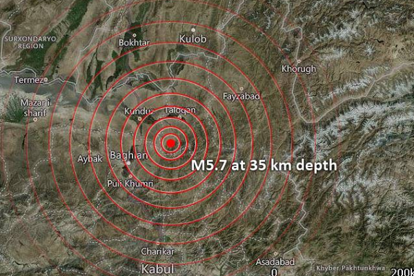 ஆப்கானிஸ்தானில் சக்திவாய்ந்த நிலநடுக்கம் | 5 7 Magnitude Earthquake Strikes In Afghanistan