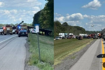 நயாகரா அருவி சுற்றுலா பேருந்து விபத்து... சிறார் உட்பட பலர் மரணம்