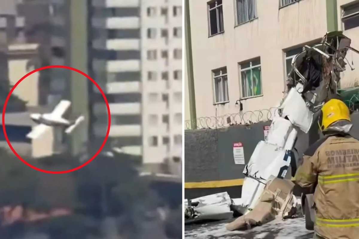 குடியிருப்பு கட்டிடம் மீது மோதிய விமானம் ; இரண்டு பேர் பலி | Plane Crashes Into Residential Building