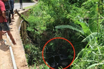 முச்சக்கர வண்டியொன்று 30 அடி பள்ளத்தில் வீழ்ந்து விபத்து : நால்வர் காயம்