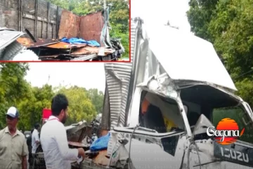 මාළු ලොරියක් පෙරලෙයි ලොකු අනතුරක්