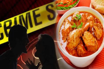 கோழிக்கறிக்கு கணவனின் கழுத்தை அறுத்து கொன்ற மனைவி