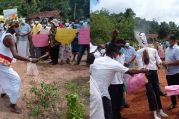 கொடும்பாவி எரித்து விவசாயிகள் ஆர்ப்பாட்டம்