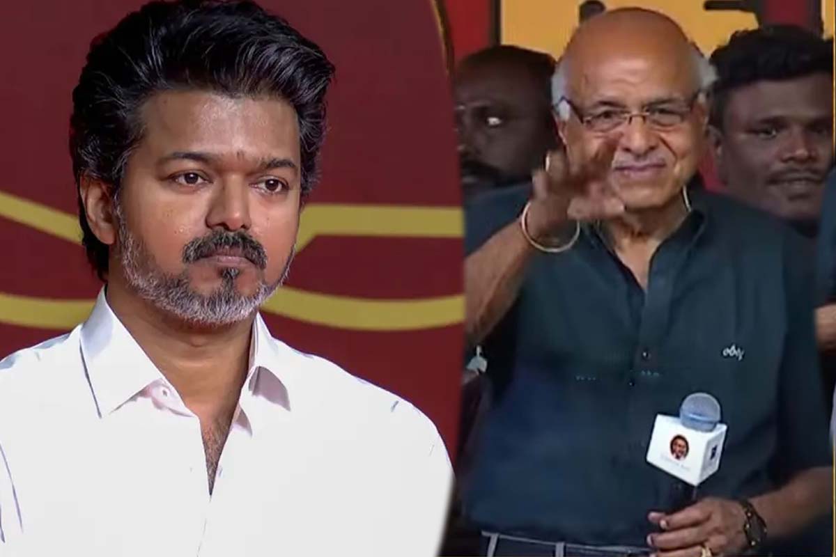 ஆர்.பி.சவுத்ரியின் உடலுக்கு நேரில் அஞ்சலி செலுத்திய விஜய் | Tvk Vijay Pays Last Respects To Rb Choudary