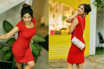 சிவப்பு நிற உடை.. பிக் பாஸ் புகழ் சாக்ஷி அகர்வால் எப்படி உள்ளார் பாருங்க