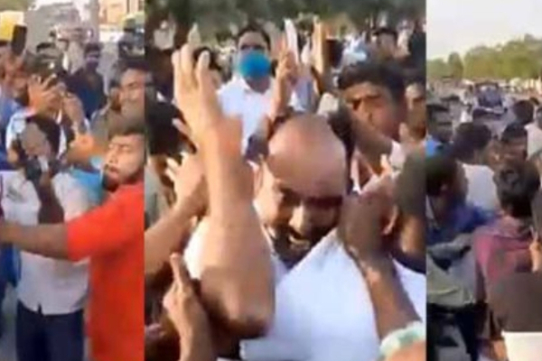 போக்குவரத்து காவலருக்கு தர்ம அடி கொடுத்த பொதுமக்கள்: வீடியோ வைரல் | Public Blow Traffic Police Video Viral