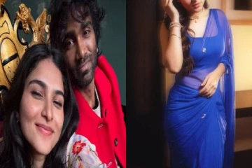 ட்ரான்ஸ்பரென்ட் சேலையில் தங்க சிலை போல் ஜொலிக்கும் டிராகன் பட நடிகை... குவியும் லைக்குகள்