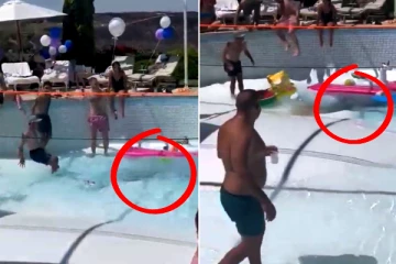 புதைகுழியாக மாறிய நீச்சல் குளம்., பூமிக்குள் இழுத்துச் செல்லப்பட்ட நபர் மாயம்.. அதிர்ச்சியூட்டும் வீடியோ