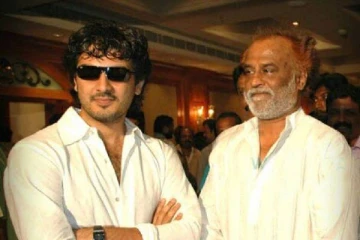 நடிகர் அஜித் பட துவக்க விழாவில் பிரபல நடிகருடன் சூப்பர் ஸ்டார் ரஜினி ! அன்ஸீன் போட்டோ..