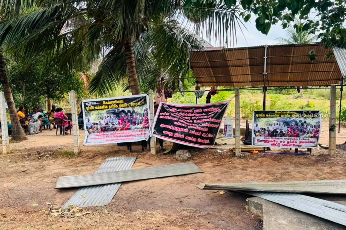 காற்றின் கொடூரத்தால் நூலிழையில் உயிர்தப்பிய கேப்பாப்புலவு போராட்டக்காரர்கள் | Keppapulavu Who Survived The Fierce Winds