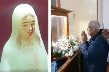 ஹட்டன் திருச்சிலுவை ஆலய மாதா சிலையின் கண்களில் இருந்து இரத்தம்: படையெடுக்கும் மக்கள்