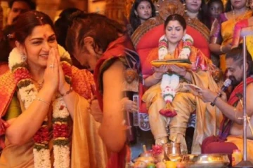 நடிகை குஷ்பூவிற்கு சிறப்பு பூஜை.. அதிர்ஷ்டமாக உணர்கிறேன் - வைரலாகும் பதிவு!