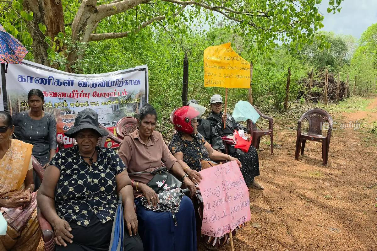 கொட்டும் மழைக்கு மத்தியிலும் தொடரும் காணி விடுவிப்பு போராட்டம் | Protest For Release Land Continues Despite Rain