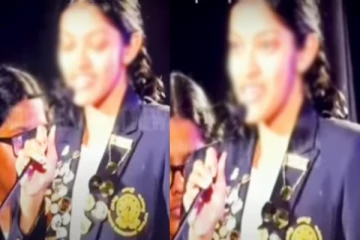 பரிசளிப்பு விழா மேடையில் அதிபருக்கு மாணவி கொடுத்த அதிர்ச்சி வைத்தியம் ; வைரலாகும் காணொளி