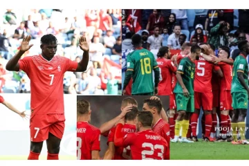 உலகக்கோப்பை கால்பந்து - கேமரூன் அணியை வீழ்த்தி சுவிட்சர்லாந்து அபார வெற்றி...!