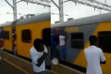 ரயிலுக்காக பிளாட்பார்மில் காத்திருந்தவருக்கு விழுந்த பளார் அறை - வைரலாகும் வீடியோ