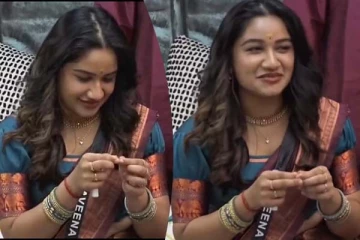 வெட்கத்தில் சிவந்த ரவீனாவின் முகம்... அப்படி என்ன செய்தார் ரவி சந்திரா?