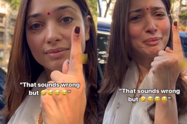 ஓட்டு போட வந்த தமன்னா.. தப்பு தப்பா கேக்குதே என சொன்ன நடிகை! காரணம் இதுதான் | Tamannaah Votes In Mumbai