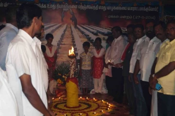 தமிழக வாழ்வுரிமைக் கட்சி தமிழீழ உறவுகளுக்கு சுடரேத்தி வீரவணக்கம் செலுத்தினார்